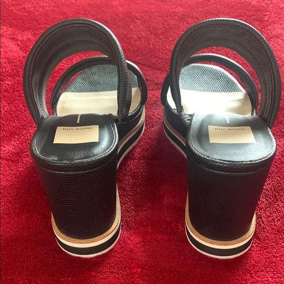 Dolce Vita Black and White Platform Mules.( Worn Once ). - Picture 3 of 5
